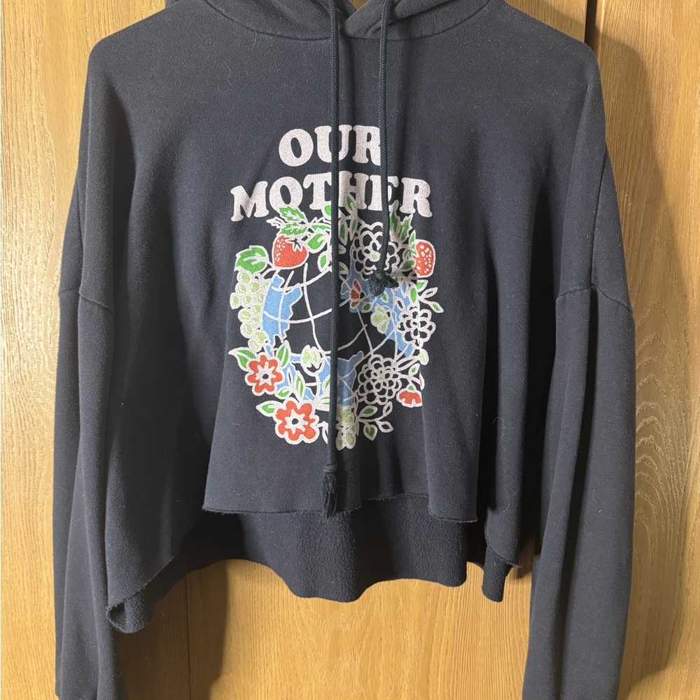 Levi's Black Graphic Women's Crop Hoodie